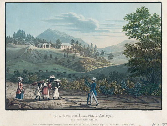 Vue de Gracehill dans l'isle d'Antigoa aux Indes occidentales.