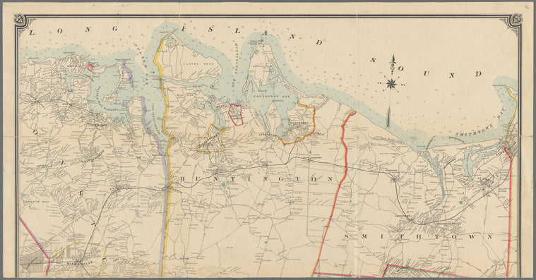 Map of Long Island: based upon recent U.S. coast surveys, together with local maps on file, supplemented by careful territorial observations