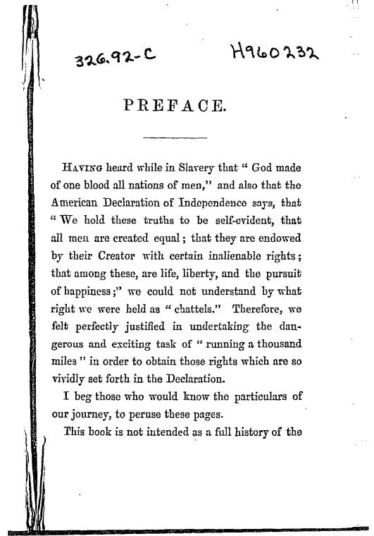 Running a thousand miles for freedom: or, The escape of William and Ellen Craft from slavery