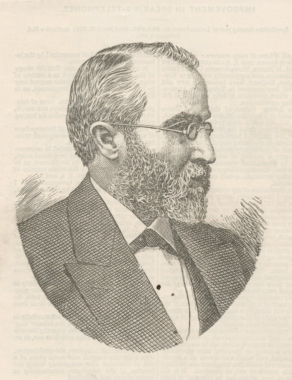 A portrait of Alexander Graham Bell.