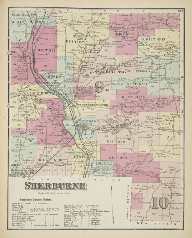 Sherburne [Township]; Sherburne Business Notices.