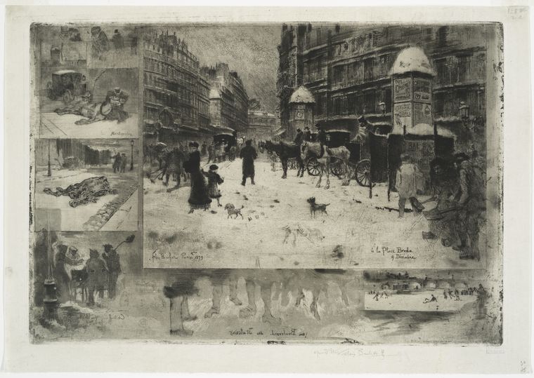 L'Hiver à Paris ou La neige à Paris.