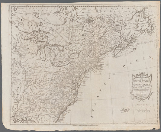 Map of the United States in North America : : with the British, French and Spanish dominions adjoining, according to the Treaty of 1783