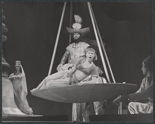 Carol Haney [center] and unidentified others in the stage production Ziegfeld Follies of 1956