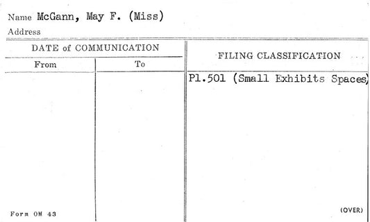 McGann, May F. (Miss)