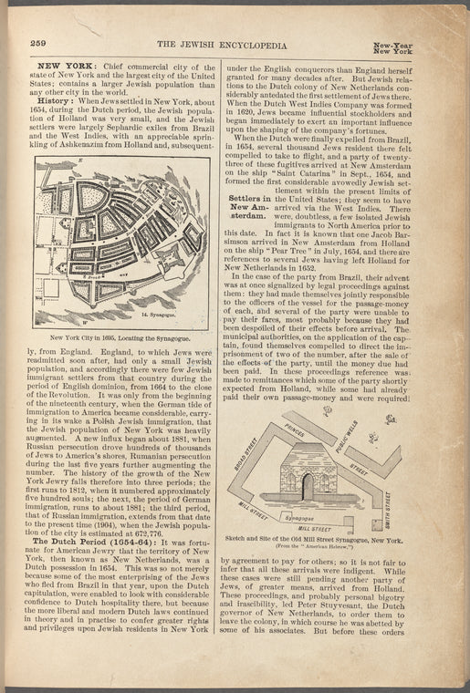 New York: Locating the Synagogue