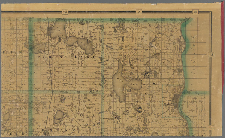 Map of Ramsey and Washington counties : with adjacent portions of Anoka, Dakota & Hennepin counties, Minnesota, and parts of St. Croix & Pierce counties, Wisconsin