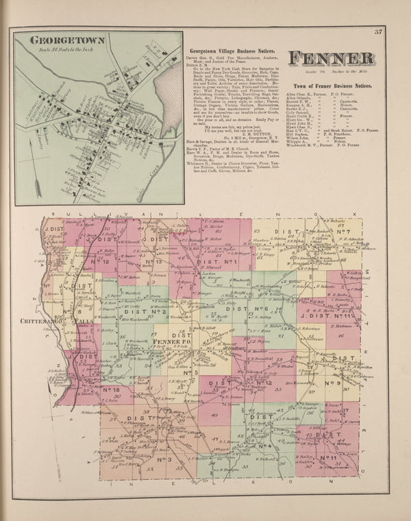 Georgetown [Village]; Georgetown Village Business Notices; Town of Fenner Business Notices; Fenner [Township]
