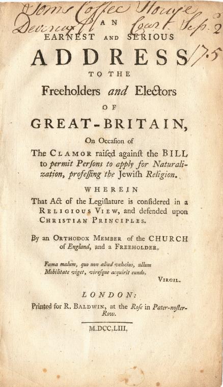 An Earnest and Serious address to the freeholders and electors of Great-Britain
