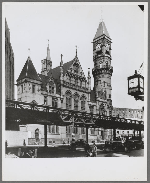 Jefferson Market Court, Southwest corner of Sixth Avenue and West 10th Street, looking north from southwest corner of Sixth Avenue and West 9th Street