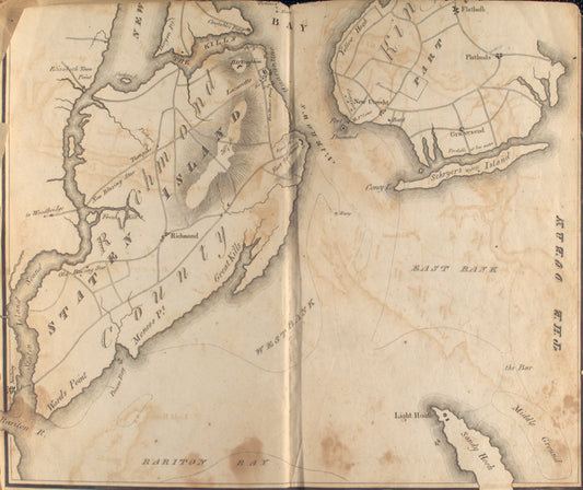 Map of the Hudson ... from Sandy Hook to New York Harbor