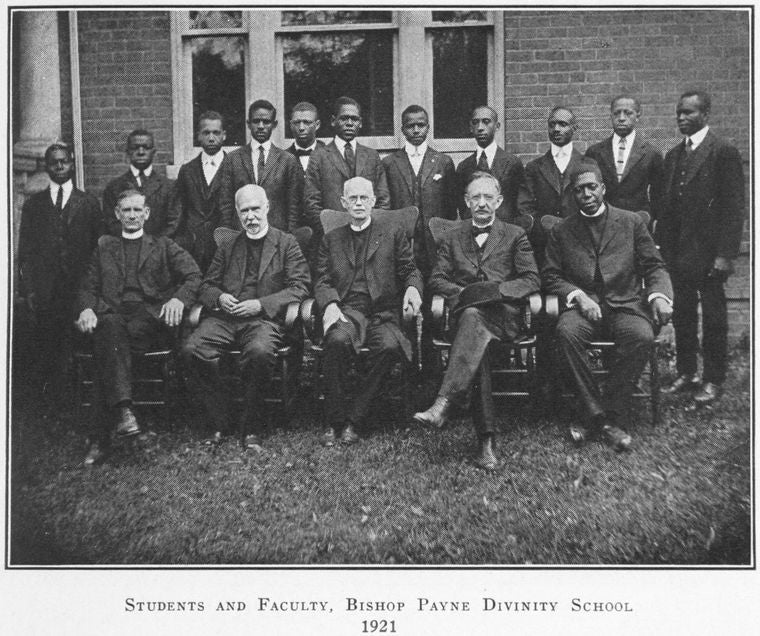 Students and faculty; Bishop Payne Divinity School; [Petersburg, Virginia], 1921.