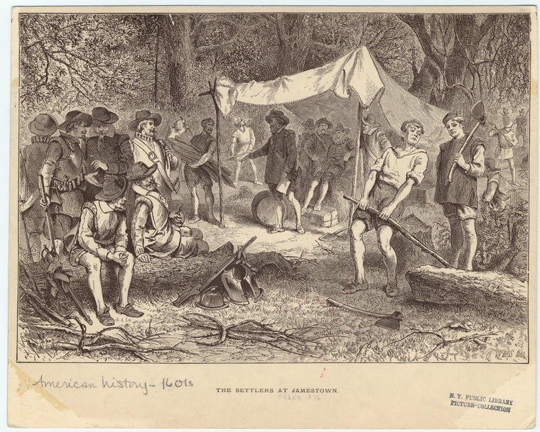 The settlers at Jamestown