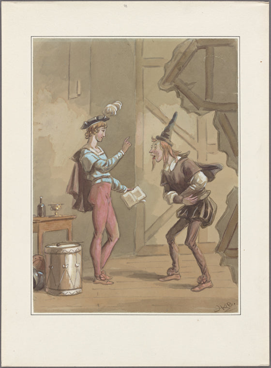 Nicholas instructs Smike in the art of acting