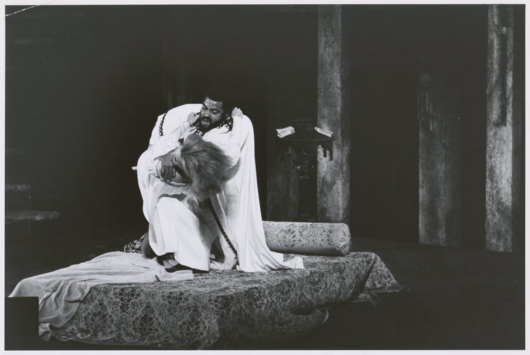 James Earl Jones and Julienne Marie in the stage production Othello