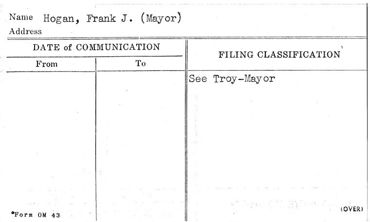 Hogan, Frank J. (Mayor)