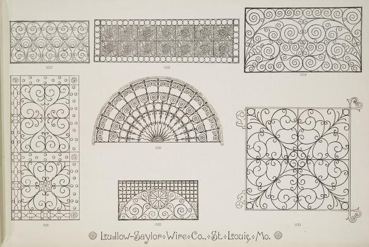 Decorative metalwork grilles, fan grille, and hinged grille.