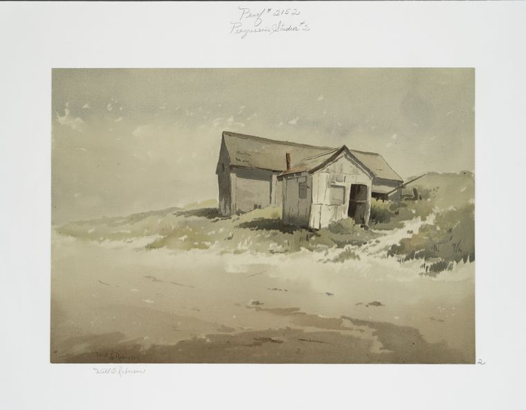 Progressive Studies #2 [print depicting roadside house and barn].