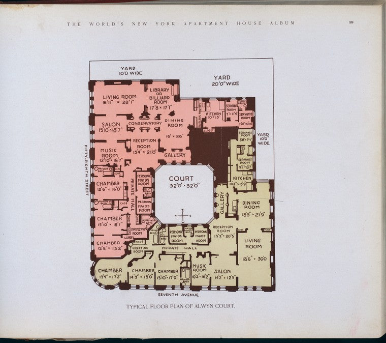 Typical floor plan of Alwyn Court.
