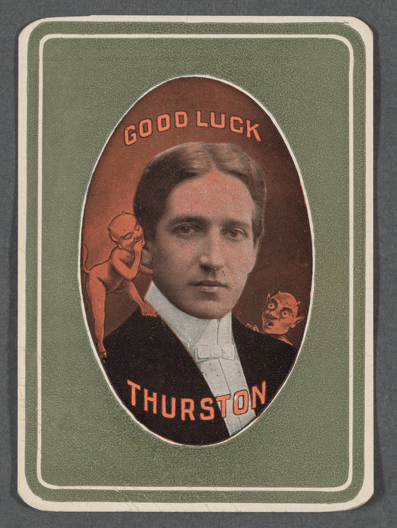 Howard Thurston "Good Luck" throw-out card (variant coloring)