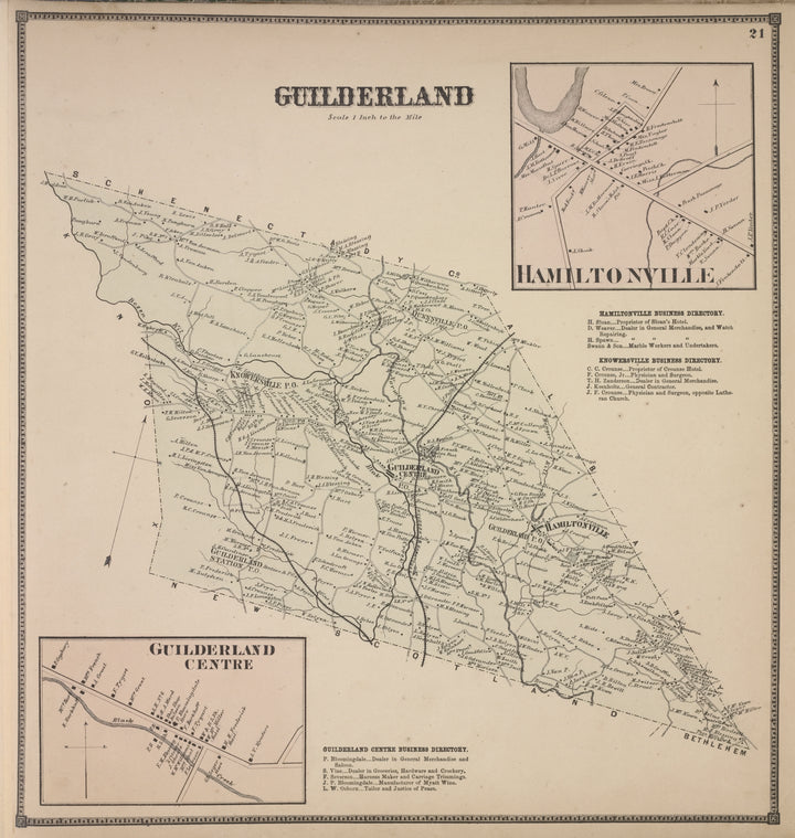 Guilderland [Township]; Hamiltonville [Village]; Hamiltonville Business Directory; Knowersville Business Directory; Guilderland Centre [Village]; Guilderland Centre Business Directory