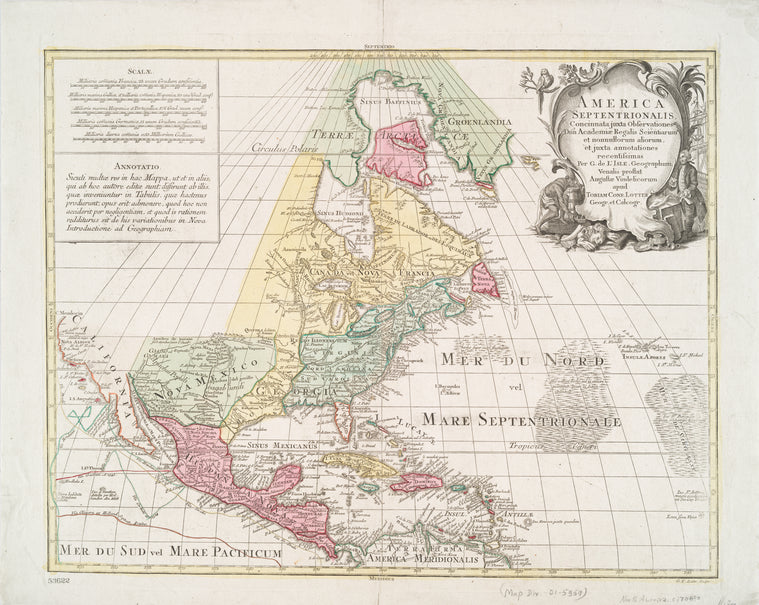 America Septentrionalis concinnata juxta observationes dnn Academiae Regalis Scientiarum et nonnullorum aliorum, et juxta annotationes recentissimas