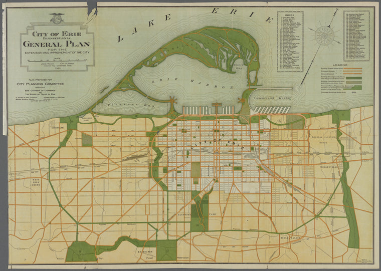 City of Erie. Pennsylvania. General plan for the extension and improvement of the city