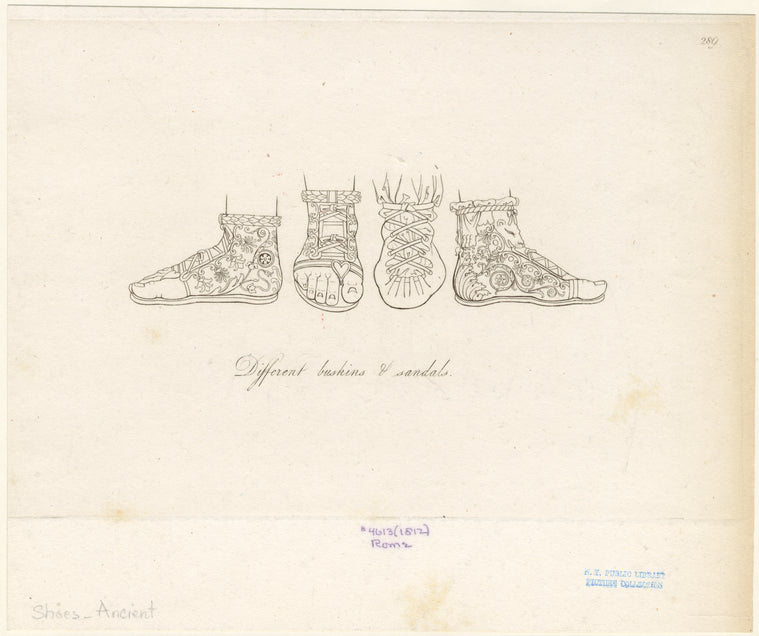 Different buskins & sandals