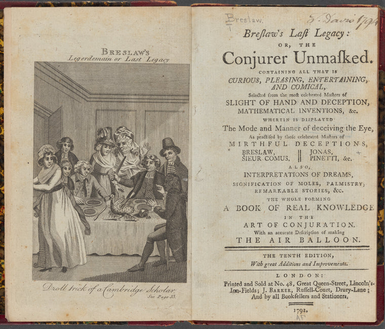 Breslaw's Last Legacy: or, the Conjurer Unmasked