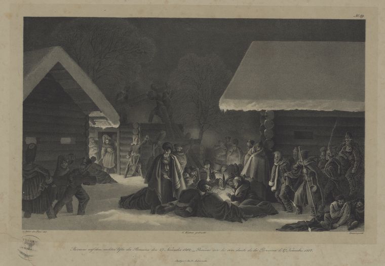 Bivouac auf dem rechten ufer der Beresina den 27 November 1812