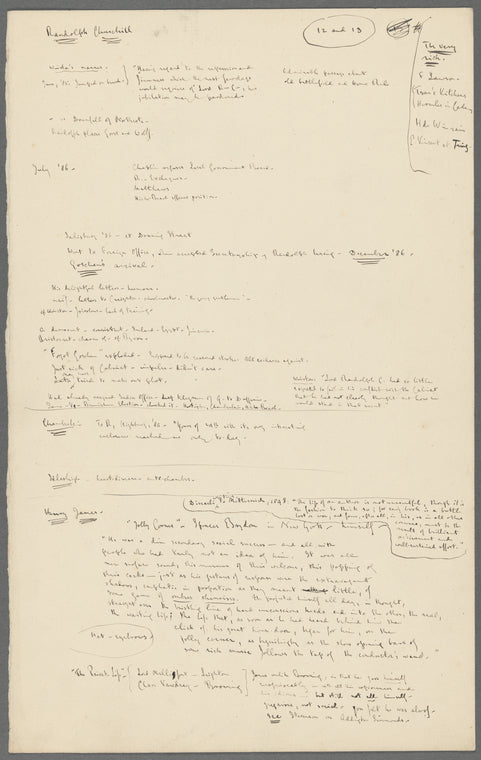 Page with "Jolly Corner" notes at the bottom