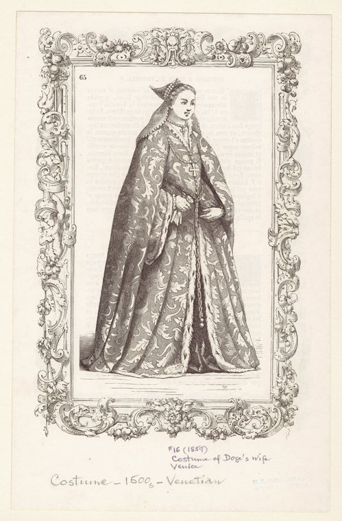 Costume of doge's wife, Venice