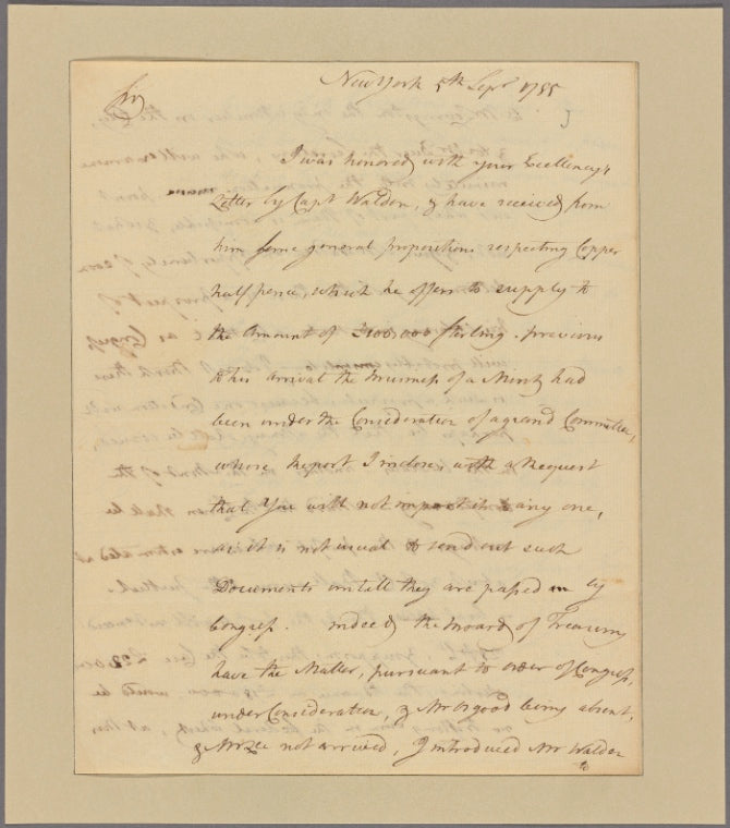 Letter to Gov. [James] Bowdoin [Boston]
