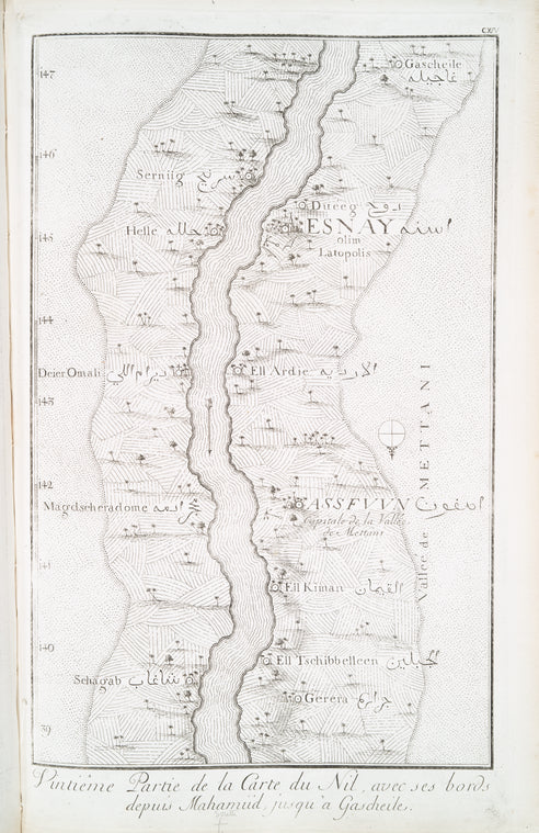 Vin[g]tième partie de la carte du Nil, avec ses bords, depuis Mahamiid, jusqu'à Gascheile.