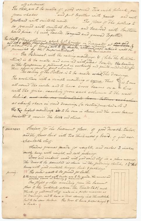 Specification of masons and carpenters work and materials for a church to be built at Newburgh