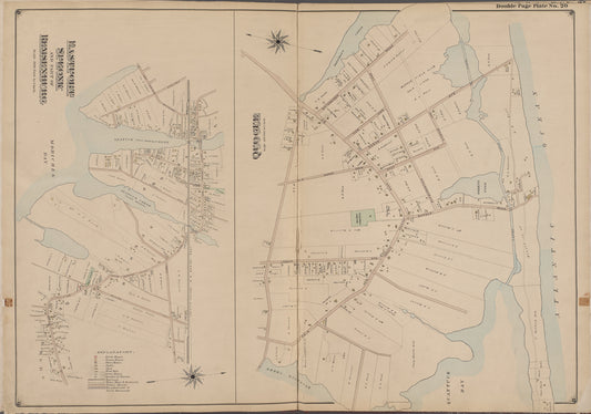 Suffolk County, V. 1, Double Page Plate No. 20 [Map bounded by East Port Speonk and part of Remsenburg, Quogue]