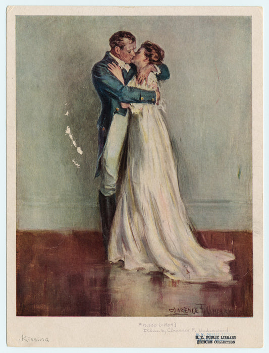 Man and woman kissing