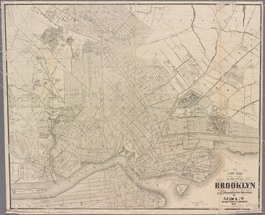 New map of the city of Brooklyn: published for the Brooklyn City Directory