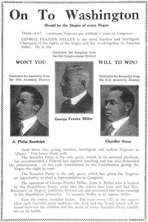 On to Washington; A. Philip Randolph, Candidate for Assembly from the 19th Assembly Distric