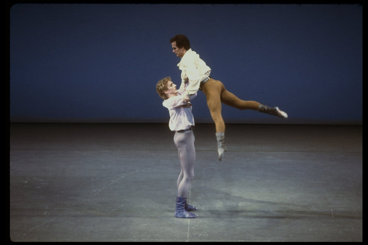 New York City Ballet production of "Dances at a Gathering" with Sean Lavery and Helgi Tomasson, choreography by Jerome Robbins (New York)
