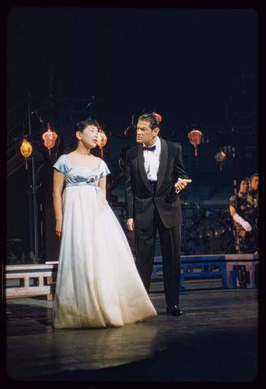 Miyoshi Umeki and unidentified other in the stage production Flower Drum Song