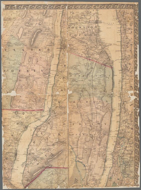 Lloyd's topographical map of the Hudson River: from the head of navigation at Troy to its confluence with the ocean at Sandy Hook ..., 1864