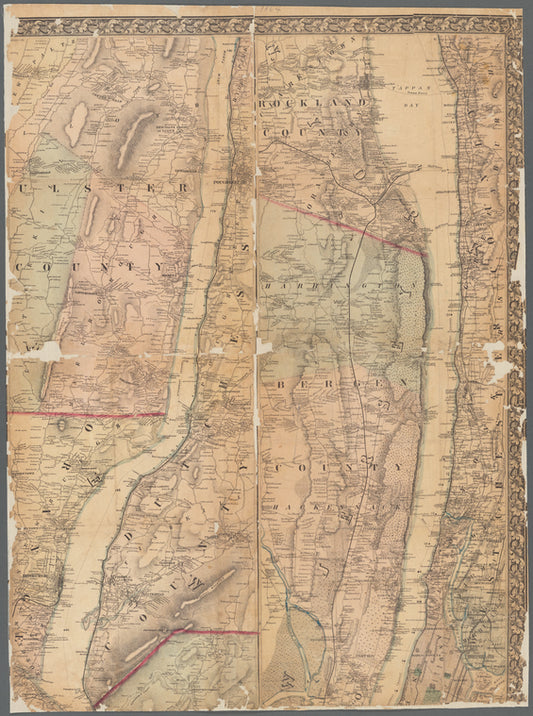 Lloyd's topographical map of the Hudson River: from the head of navigation at Troy to its confluence with the ocean at Sandy Hook ..., 1864