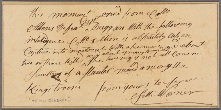 Letter to [the Gineral --Montgomery?--]