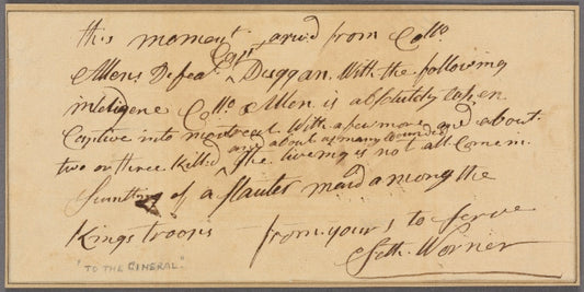 Letter to [the Gineral --Montgomery?--]