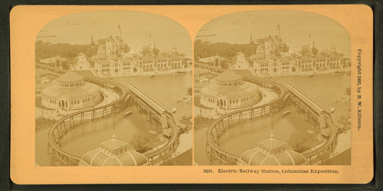 Electric railway station, Columbian Exposition.