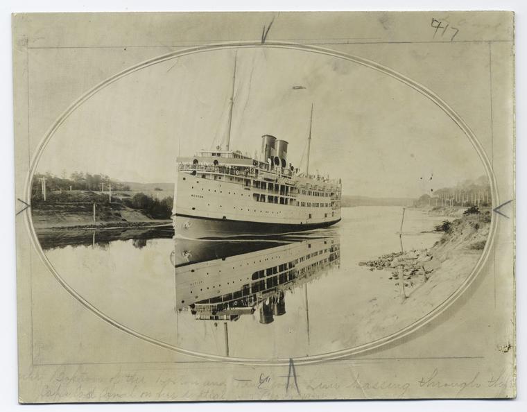 Liner Boston passing through the Cape Cod Canal.