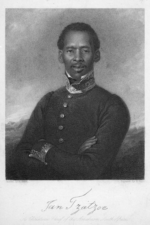 Jan Tzatzoe; A Christian chief of the Amakosoe [amaKhosi ], South Africa.