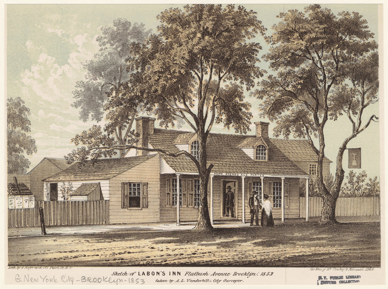 Labon's Inn, Flatbush Avenue Brooklyn, 1853