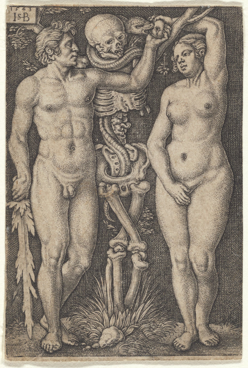 Adam and Eve with a Skeleton